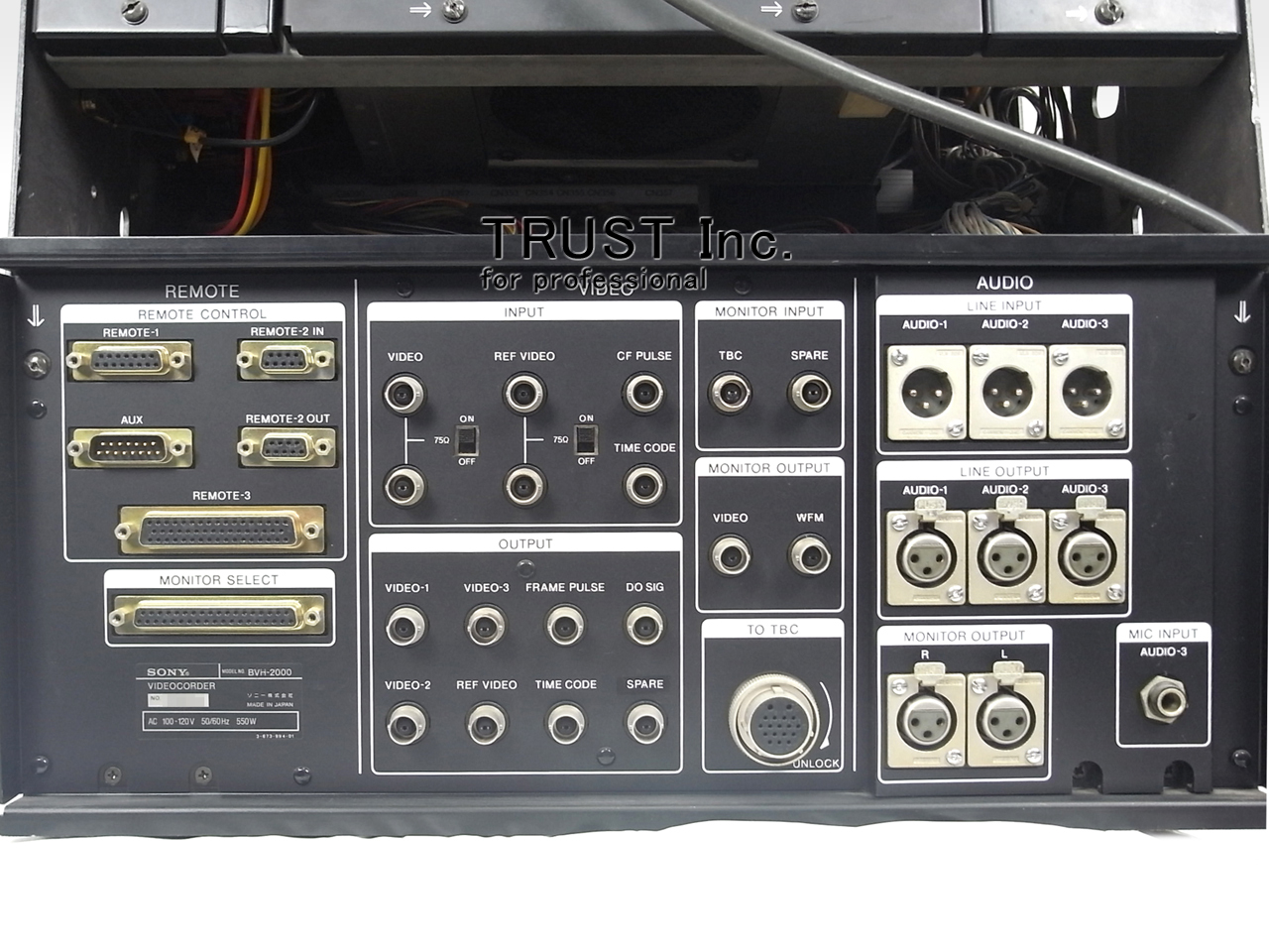 BVH-2000 / 1inch VTR【中古放送用・業務用 映像機器・音響機器の店 - トラスト株式会社】